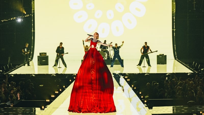 Satoshi performing Viva, Moldova! for Moldova during the First Semi-Final of the Eurovision Song Contest at Wiener Stadthalle, Vienna 2026