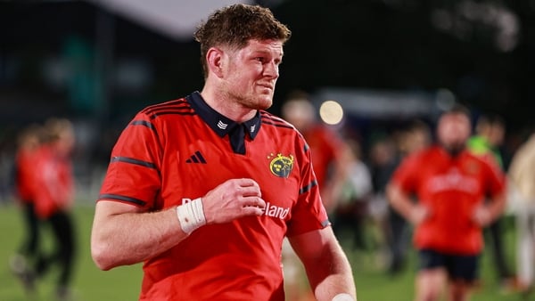 9 May 2026; A dejected Jack O'Donoghue of Munster after his side's defeat in the United Rugby Championship match between Connacht and Munster at Dexcom Stadium in Galway. Photo by Thomas Flinkow/Sportsfile