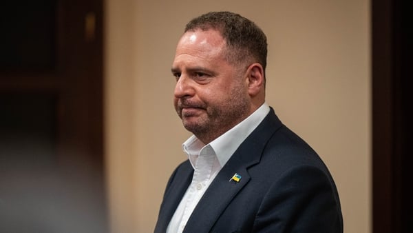 KYIV, UKRAINE - MAY 12: The former Head of the Office of the President of Ukraine Andriy Yermak is seen attending a court hearing at the High Anti-Corruption Court regarding his possible involvement in a corruption scheme in Kyiv, Ukraine on May 12, 2026.
