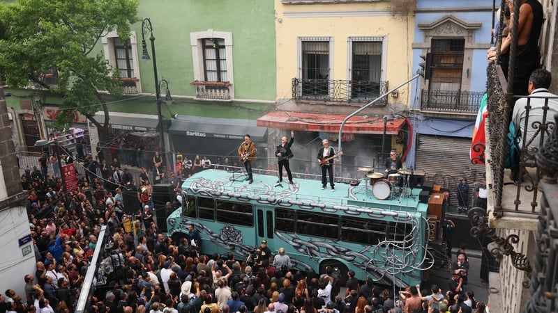 U2 film new music video in Mexico City