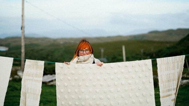 Hand weaver Beth Moran