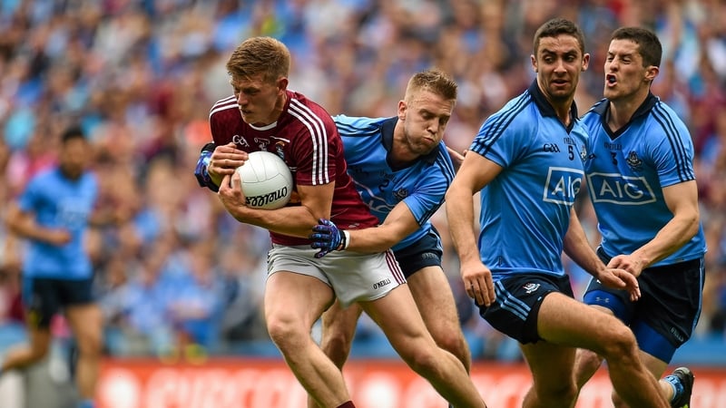 John Heslin, Westmeath, in action against Jonny Cooper, 2015 Leinster final