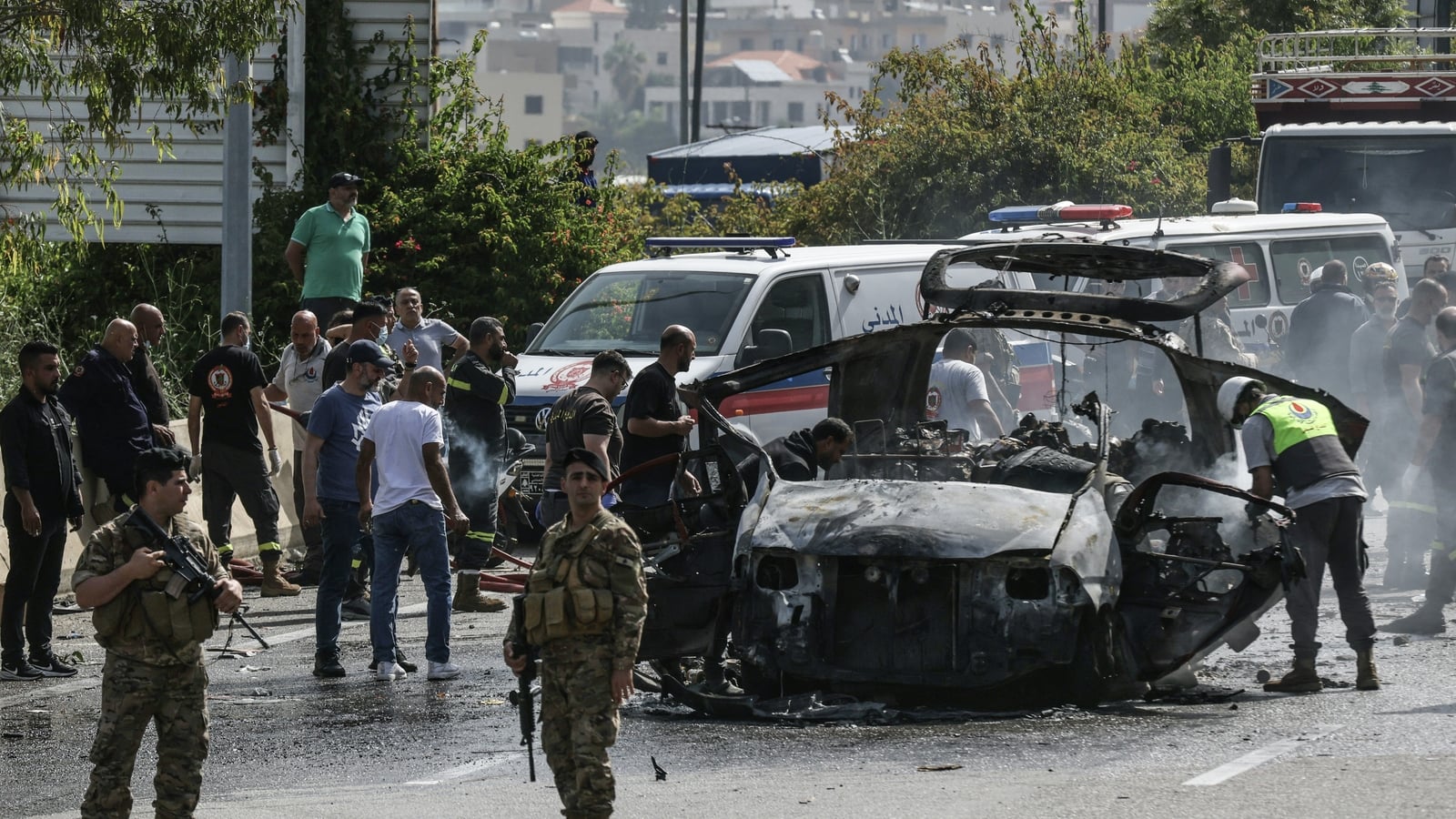 Lebanon says Israeli strikes on cars kill 12