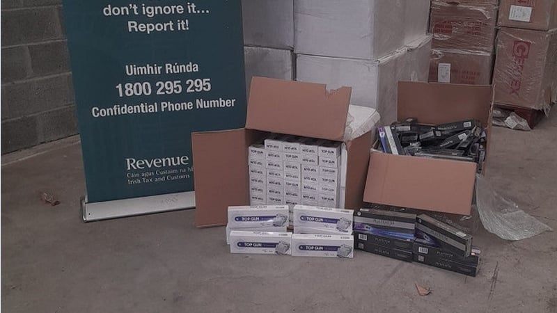 Seized cigarettes from Revenue
