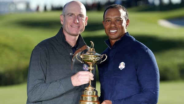 during the official United States team photocall ahead of the 2018 Ryder Cup at Le Golf National on September 26, 2018 in Paris, France.