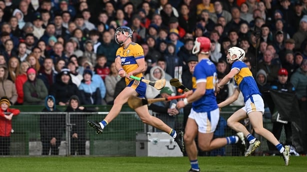Jamie Moylan of Clare during the Fulfil Munster GAA U20 Hurling Championship final match between Tipperary and Clare at TUS Gaelic Grounds in Limerick. 