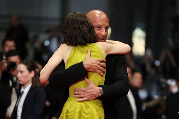Two actors on Cannes red carpet