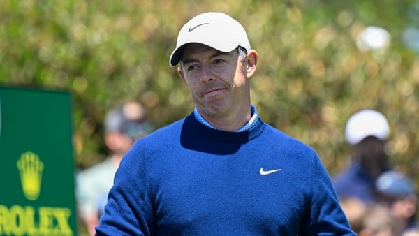 Rory McIlroy of Northern Ireland is shown during the 2026 PGA Championship on May 12th, 2026 at Aronimink Golf Club in Newtown Square, PA.