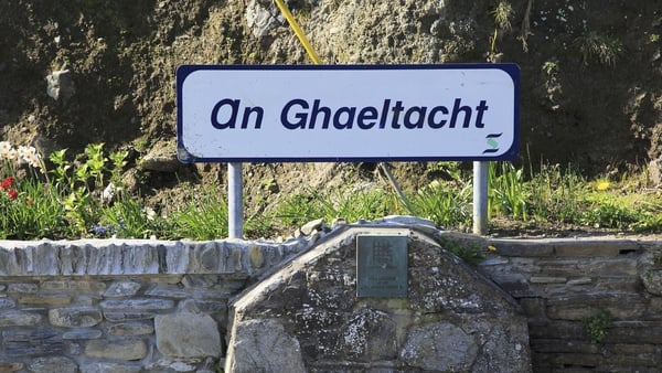 An Ghaeltacht sign on Cape Clear island off County Cork
