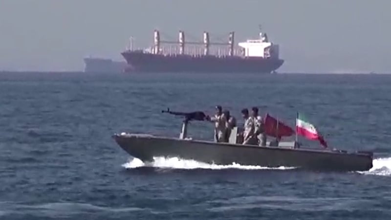 An Iranian patrol boat in the Strait of Hormuz (Reuters)