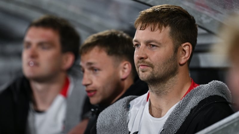 Iain Henderson watches on after being shown a red card against the DHL Stormers