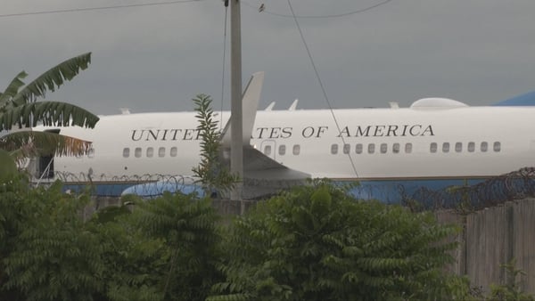 A US government aircraft seen in Cuba