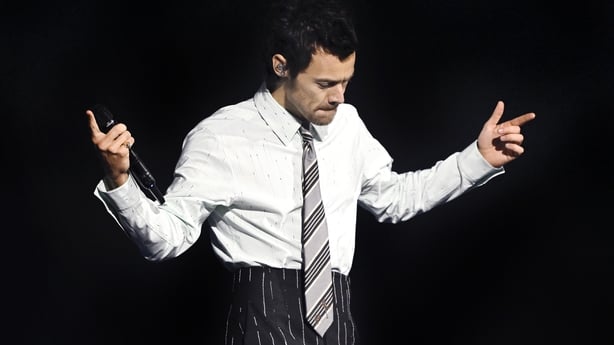 Harry Styles performs 'Aperture' on stage during The BRIT Awards 2026