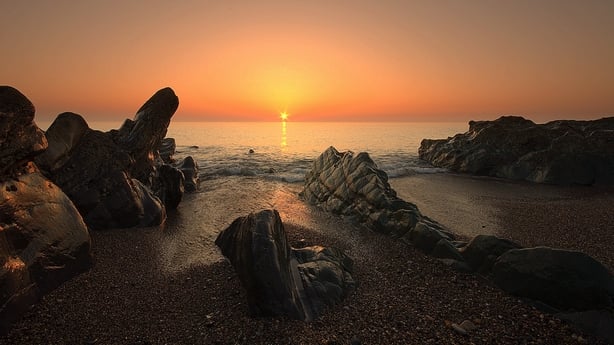 Sunrise in Greystones beach, Co Wicklow, Ireland
