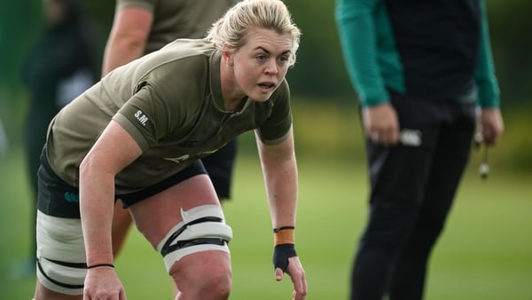14 May 2026; Sam Monaghan during an Ireland Women's Rugby squad training session at the IRFU High Performance Centre in Dublin. Photo by Brendan Moran/Sportsfile