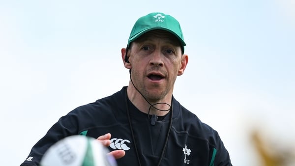 14 May 2026; Scott Bemand during an Ireland Women's Rugby squad training session at the IRFU High Performance Centre in Dublin. Photo by Brendan Moran/Sportsfile