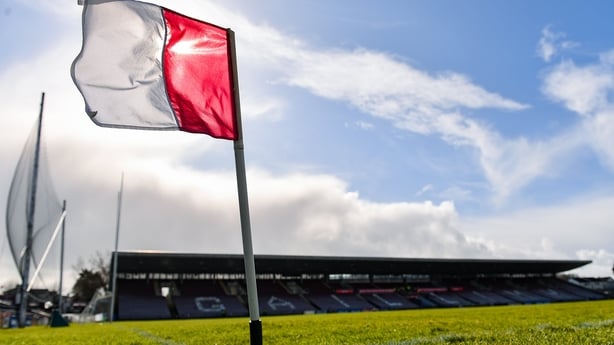 8 March 2020; A general view of a sideline flag ahead of the Allianz Hurling League Division 1 Group A Round 3 match between Galway and Tipperary at Pearse Stadium in Salthill, Galway. Photo by Sam Barnes/Sportsfile