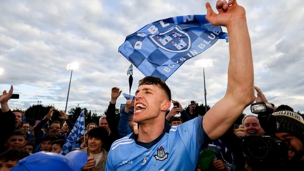 15 June 2019; Chris Crummey of Dublin celebrates following the Leinster GAA Hurling Senior Championship Round 5 match between Dublin and Galway at Parnell Park in Dublin. Photo by Ramsey Cardy/Sportsfile