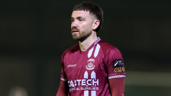 20 March 2026; Dylan McGlade of Cobh Ramblers during the SSE Airtricity Men's First Division match between Cobh Ramblers and Bray Wanderers at St Colman's Park in Cobh, Cork. Photo by Michael P Ryan/Sportsfile