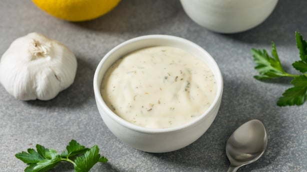 Homemade Ranch Salad Dressing with Garlic and Parsley