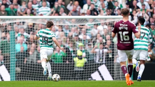Celtic's Callum Osmand runs clean through to score
