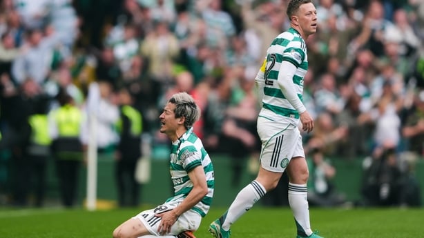 Celtic's Daizen Maeda celebrates scoring his sides second goal