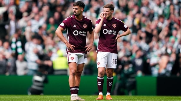 Heart of Midlothian's Claudio Braga and Blair Spittal