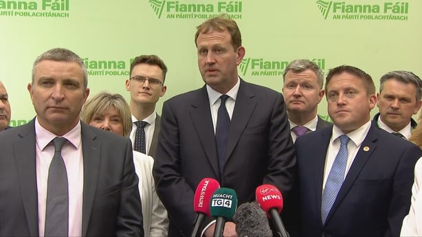 Minister for Justice Jim O'Callaghan speaking at the Fianna Fáil Ard Fheis