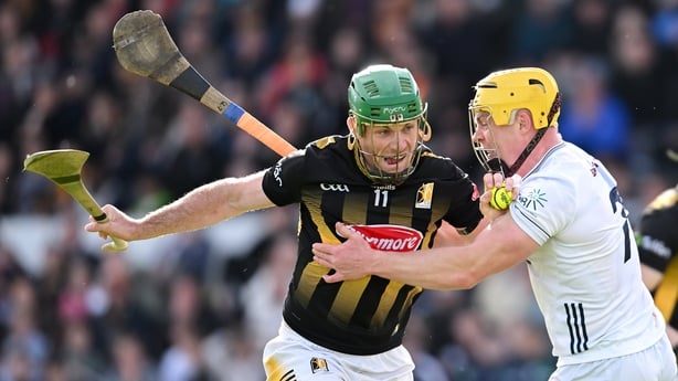 16 May 2026; Eoin Cody of Kilkenny in action against Simon Leacy of Kildare during the Leinster GAA Senior Hurling Championship Round 4 match between Kilkenny and Kildare at UPMC Nowlan Park in Kilkenny. Photo by Paul Phelan/Sportsfile