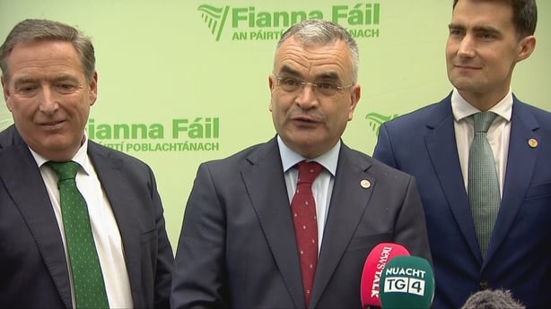 Minister for Social Protection Dara Calleary speaking at the Ard Fheis