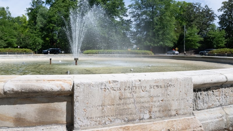 The Francis Griffith Newlands fountain at Chevy Chase Circle on the Washington, DC–Maryland border