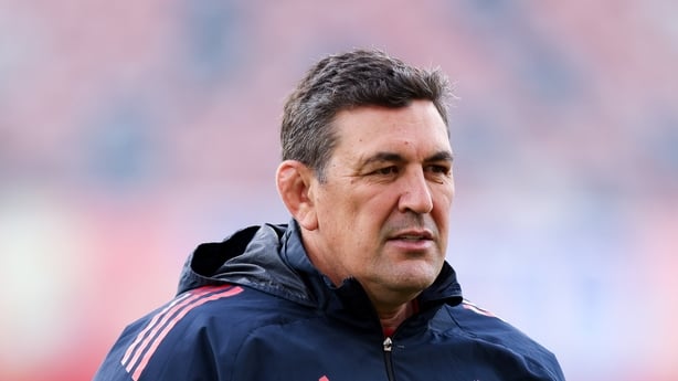 Munster head coach Clayton McMillan before the United Rugby Championship match between Munster and Lions at Thomond Park in Limerick.