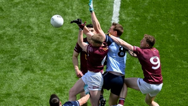 Dublin , Ireland - 17 May 2026; Shane Allen, left, and Ray Connellan of Westmeath in action against Peadar Ó Cofaigh Byrne of Dublin during the Leinster GAA Football Senior Championship final match between Dublin and Westmeath at Croke Park in Dublin. (Ph
