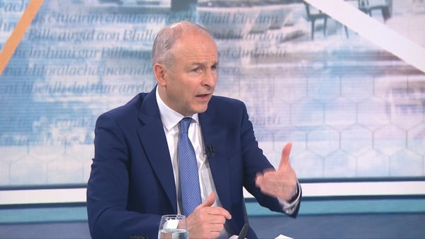 Taoiseach Micheál Martin speaking on The Week in Politics
