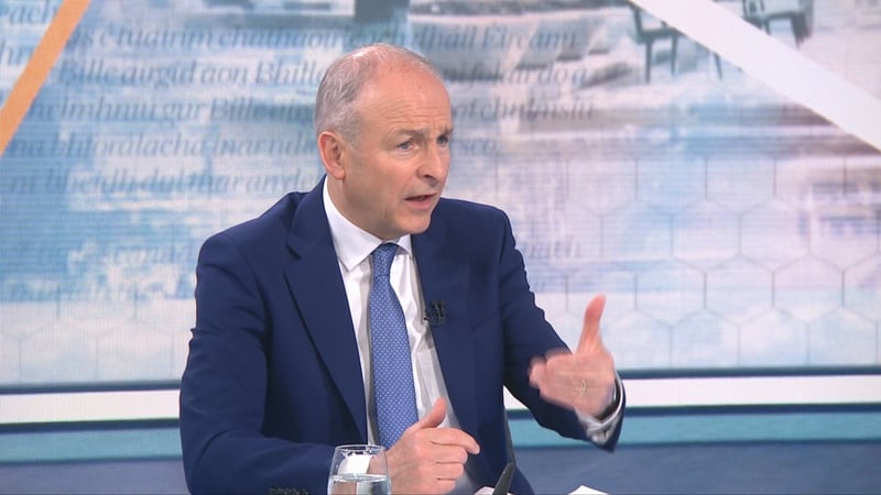 Taoiseach Micheál Martin speaking on The Week in Politics