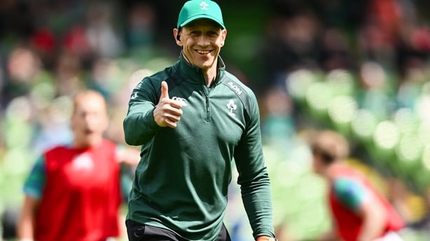 17 May 2026; Ireland head coach Scott Bemand before the Women's 6 Nations Rugby Championship match between Ireland and Scotland at the Aviva Stadium in Dublin. Photo by Shauna Clinton/Sportsfile
