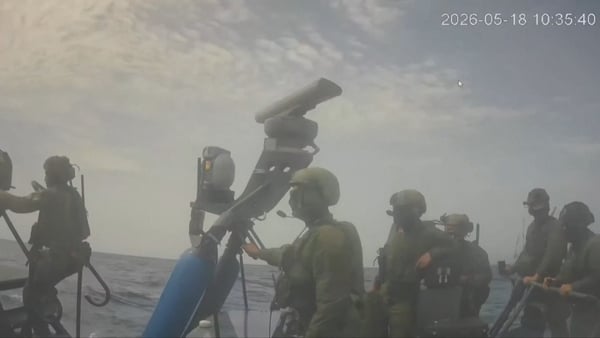 Israeli military boarding an aid flotilla