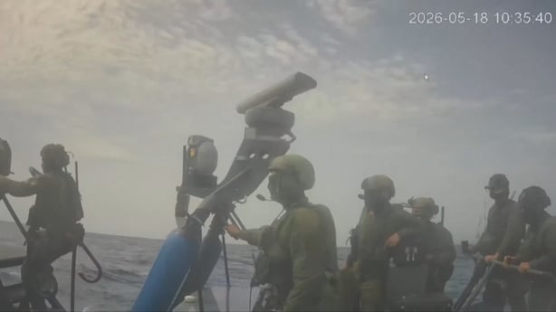 Israeli military boarding an aid flotilla