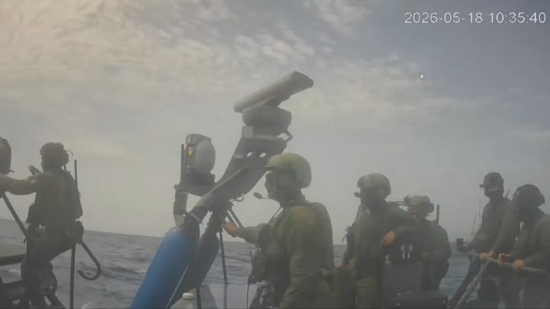Israeli military boarding an aid flotilla