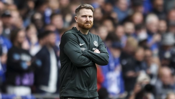 LONDON, ENGLAND - MAY 16: Caretaker manager Calum McFarlane of Chelsea during the Emirates FA Cup Final match between Chelsea and Manchester City on May 16, 2026 in London, England. (Photo by Robin Jones/Getty Images)
