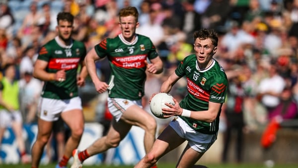 26 April 2026; Kobe McDonald of Mayo during the Connacht GAA Football Senior Championship semi-final match between Mayo and Roscommon at Hastings Insurance MacHale Park in Castlebar, Mayo. Photo by Paul Phelan/Sportsfile