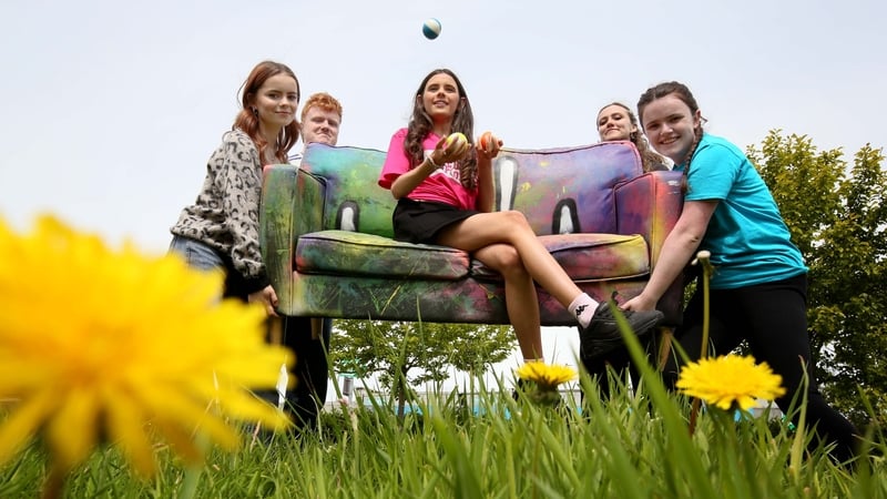 NO REPRO FEE 18.5.2026 Minister Patrick O’Donovan T.D. today launched Cruinniú na nÓg 2026, Ireland’s National Day of Creativity for children and young people, at TU Dublin Grangegorman. Pictured at the launch is Molly Noone (14), centre, from Shanagarry,