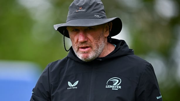 27 April 2026; Assistant coach Robin McBryde during a Leinster Rugby squad training session at Rosemount in UCD, Dublin. Photo by Tyler Miller/Sportsfile