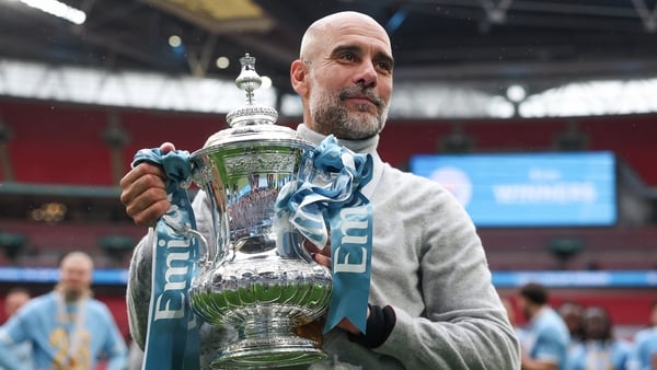 Pep Guardiola during the Emirates FA Cup Final match between Chelsea and Manchester City on May 16, 2026 in London, England