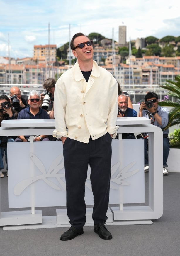 Michael Fassbender poses during a photocall of the film "Hope