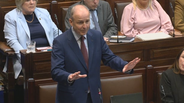 Taoiseach Micheál Martin speaking in the Dáil