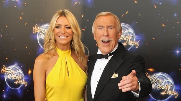 Tess Daly and Bruce Forsyth at BBC Television Centre on 7 September, 2011 in London, England. (Photo by Chris Jackson/Getty Images)