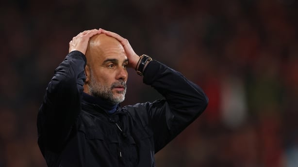 Pep Guardiola Manager / Head Coach of Manchester City reacts during the Premier League match between Bournemouth and Manchester City at Vitality Stadium on May 19, 2026 in Bournemouth, England.