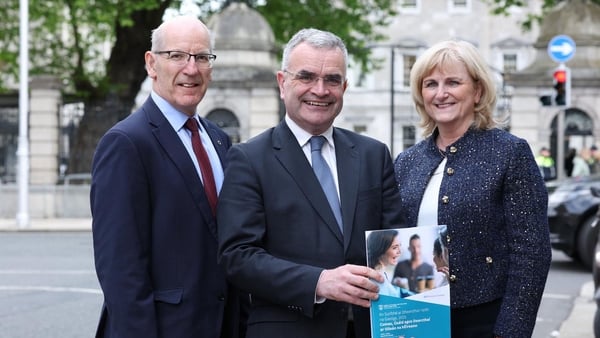 Pictured at the launch of The Irish Language Attitudes Survey 2025, conducted by Ipsos B&A and Trinity College Dublin for Foras na Gaeilge, with funding from the Department of Rural and Community Development and the Gaeltacht, were:Left to right: Seán Ó C