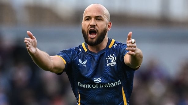 11 April 2026; Jamison Gibson-Park of Leinster during the Investec Champions Cup quarter-final match between Leinster and Sale Sharks at the Aviva Stadium in Dublin. Photo by David Fitzgerald/Sportsfile